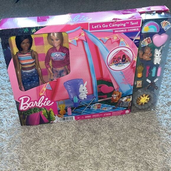 NIB Barbie Mattell Lets Go Camping Tent - Picture 1 of 10